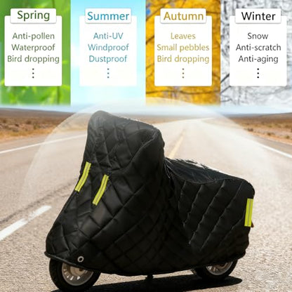 Anti-Hail Motorcycle Cover for Kawasaki Ninja 400,Anti Snow Motorbike Covers,Breathable Windproof Vehicle Cover with Safety Lock Hole,Electric Vehicle - size: for Kawasaki Ninja 400