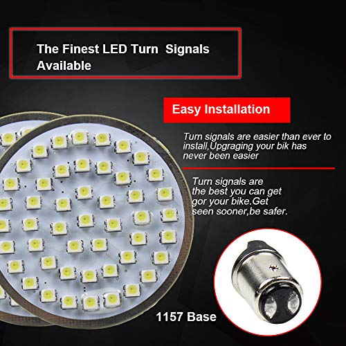 Eectra glide Led turn signal Motorcycle Lights 2" 50mm Bullet Style LED Turn Signals Pannel with Harley Sportster Dyna Road King Electra Glide Iron 883 Softail Street Glide