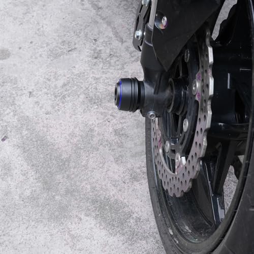 Compatible with Motorcycle S1000RR S1000R S1000XR S 1000RR 1000R 1000XR 2008-2023 2024 2025 2026 Front Wheel Axle Crash Protector Pad Rear Swingarm Spools Slider Stand Accessories (Blue) - color: Blue