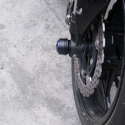 Compatible with Motorcycle S1000RR S1000R S1000XR S 1000RR 1000R 1000XR 2008-2023 2024 2025 2026 Front Wheel Axle Crash Protector Pad Rear Swingarm Spools Slider Stand Accessories (Blue) - color: Blue
