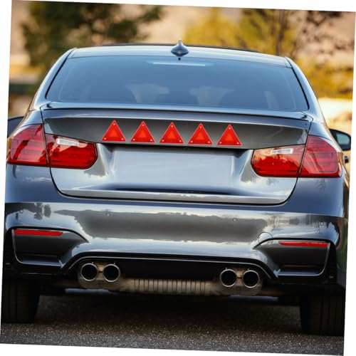 Alipis 6Pcs Slow Moving Vehicle Triangle Reflectors Durable Safety Sign Flexible Mounting for Cars Trucks Enhance Road Visibility Reduce Accidents