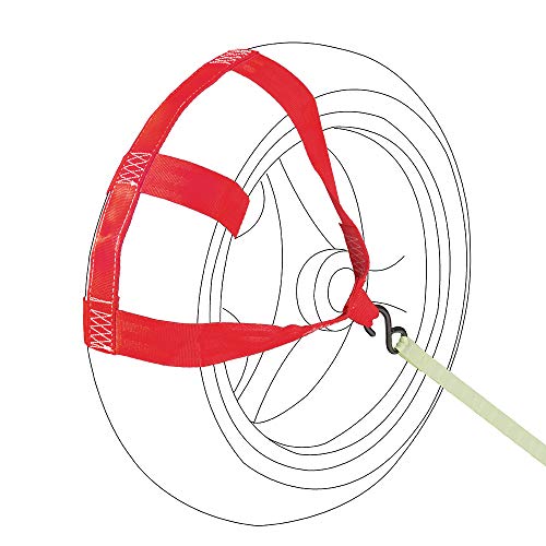 MOTO4U Universal Motorcycle Rear Wheel Tie down Strap in Red - color: red