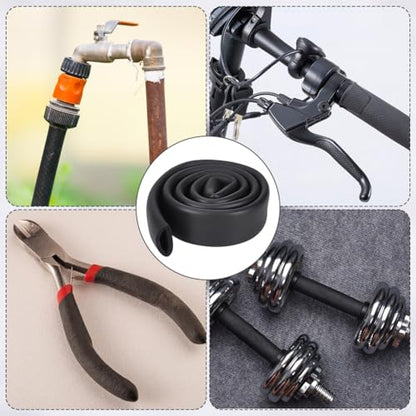 AHANDMAKER Foam Tubing for Handle Grip Support, Synthetic Rubber Handlebar Cover Grip 1.3 Inch OD 1 Inch ID 43.3 Inch Long Comfortable Non-Slip Handle Grips for Fitness Equipment Bicycle, Black