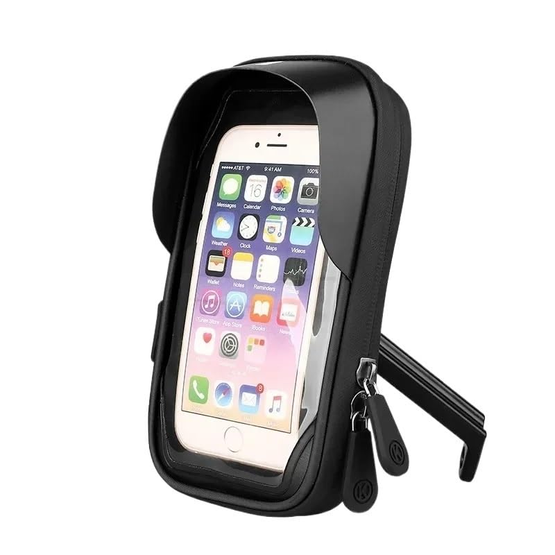 Bicycle Motorcycle GPS Navigation Holder Waterproof Multi-function Mobile Phone Bracket Card Pack Bike Motorcycle Accessories(Motorcycle Black)