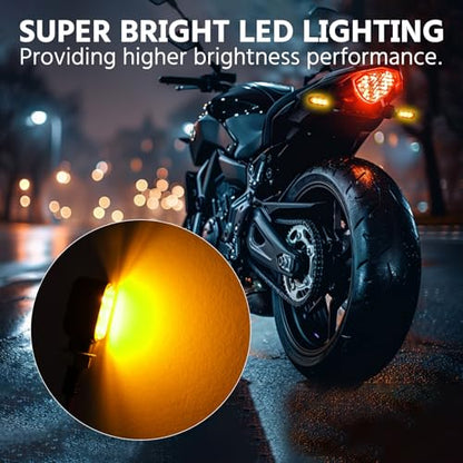 mini led turn signals motorcycle blinkers dirt bike Rear front turn signals universal bullet signal lights suitable for honda harley suziki motorycles (TURN03) - color: 3 led chips