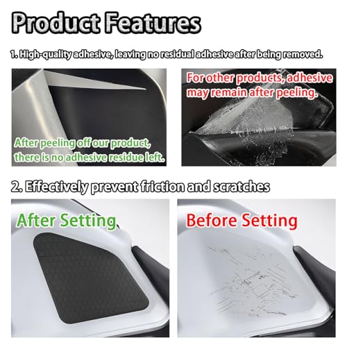 Tank Pad Sticker For CBR400R CBR500R Thermal Insulation, Damage Prevention, Coating Protection,The Fuel Tank Pad, CBR400R Accessories,CBR500R Accessories (Gray text on black background A) - color: Gray text on black background A