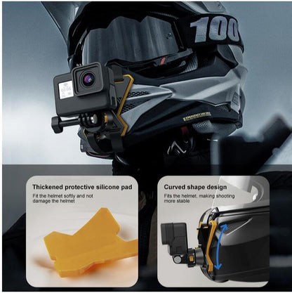 Coyktonty Motorcycle Helmet Mounting Bracket/Magnetic Quick Release Motorcycle Helmet Adapter Bracket for GoPro Hero 12 11 10 9 8 7 6 5/Insta360 Ace Pro/ONE RS/ONE R/Osmo Action 5 Pro/4 3