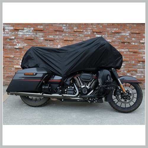Motorcycle Cover Lightweight Half Cover Outdoor Waterproof Rain Dust Protector Black XL for Most Full Dress Touring Cruiser Replacement Car Parts