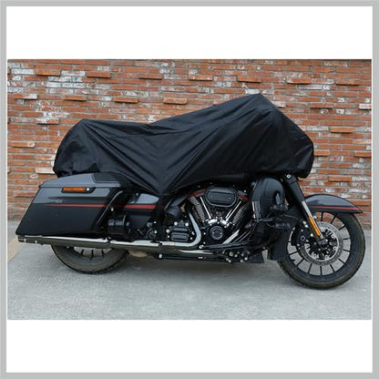 Motorcycle Cover Lightweight Half Cover Outdoor Waterproof Rain Dust Protector Black XL for Most Full Dress Touring Cruiser Replacement Car Parts
