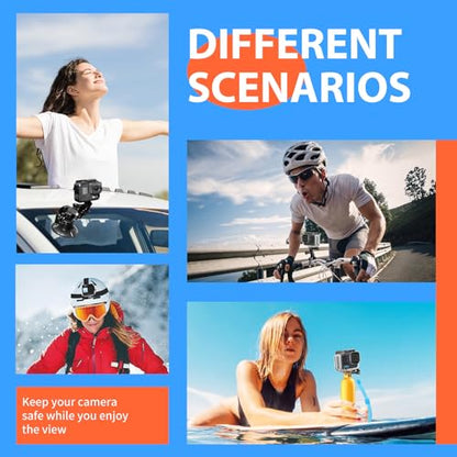 HONGDAK 70in1 Upgrade Action Camera Accessories Kit Compatible with GoPro Hero 13 12 11 10 9 8 7 6 5 4 Max 11 mini Insta360 X5 X4 X3 GO3 DJI Osmo Action 6 5Pro 4 3 AKASO Sony Sports DV - color: 70 in 1