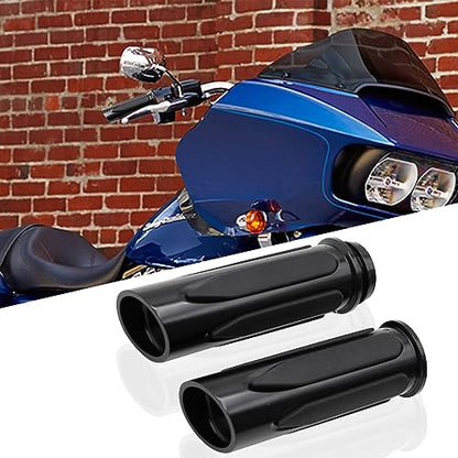 Electronic Throttle Control Grips, Replacement for Harley Davidson Touring, Softail, Dyna Models (Road Glide, Street Glide, Road King, Electra Glide, Fat Boy) - color: Black
