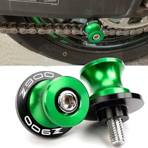 For Z900 2017-2025 8MM Swing arm Spools Slider Stand M8 x1.5 Green for KAW&-ASA*KI Z900 SE Performance Z900RS 2017 2018 2019 2020 2021 2022 2023 2024 2025 - color: SS-Green