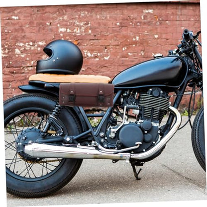 PRETYZOOM Retro Motorcycle Fork Bag Spacious Rain Resistant Motorcycle Side Storage Easy Attachment Organization for Long Trips Compatible with Various Motorcycles