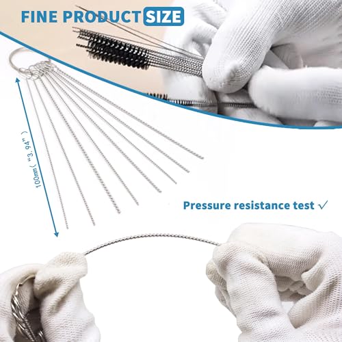Carburetors Carbon Dirt Jet Remove Cleaner, 20 Cleaning Needles + 10 Nylon Brushes Tool Kit, Compatible with Motorcycle ATV Moped Welder Carb Chainsaw Spray Guns - size: 20 Cleaning Needles