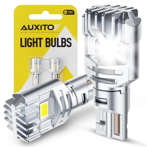 AUXITO 912 921 LED Bulb Reverse Light, 6500K White T15 W16W 906 904 Canbus Error Free LED Backup Light Bulb, Super Bright Back Up License Plate Light Halogen Replacement for Car Truck, Pack of 2 - color: Xenon White, size: 921/912