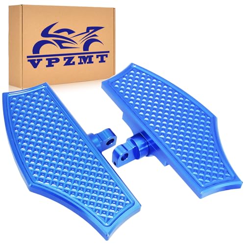 Blue Rear Passenger Floorboards Foot Pegs Foorests for Harley Touring Road glide Road king Electra glide Street glide Heritage Fat Boy Street Bob Low Rider ST Dyna Softail Models - color: Passenger Floor Board-Blue