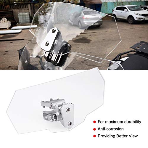 Acouto Motorcycle Windshield Extension, Motorcycle Windshield, 11 * 4.7 * 1.7 in Motorcycle Modified Universal Windshield Windscreen Wind Deflector Spoiler Air Deflector Windshield