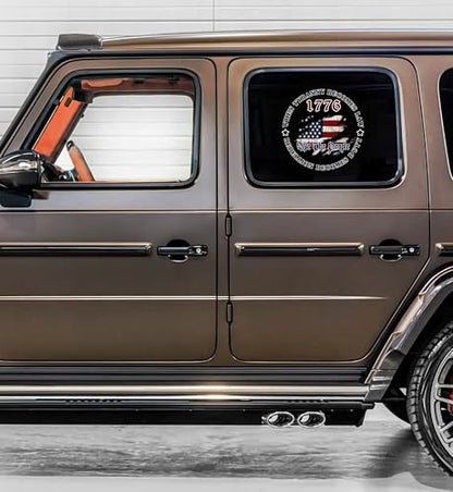 JLHAPPY1983-We The People Sticker Decals 1776 Distressed American USA Flag Decal-Patriotic Vinyl Decal for Auto Car Truck SUV Window- Indoor and Outdoor Use-Waterproof