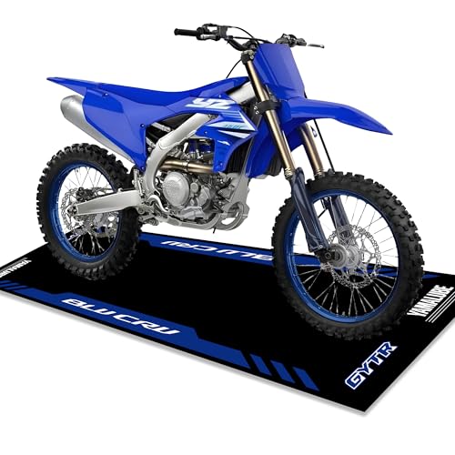 Motorcycle Mat for Garage 79x31 Inches Pit Garage Floor Mat Oil Absorbent Pad PVC Rubber Backing Layer Protects Floor from Spills, Drips, Splashes and Stains Washable - Yamaha Factory - color: Style 15