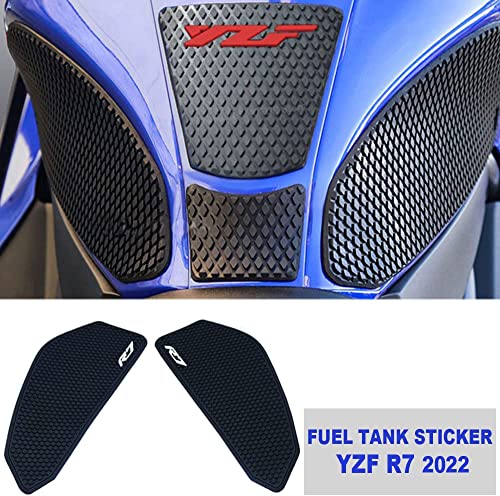Motorcycle Gas Tank Protectors for YZFR7 R7 2022, Non-Slip Fuel Tank Sticker, Waterproof Fuel Tank Side Traction Pad for YZFR7 R7 2022