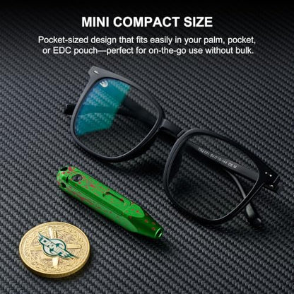 OKNIFE Otacle D1 6061 Aluminum EDC Multi-Bit Pocket Screwdriver, 8 in 1 Magnetic Mini Screwdriver Repair Multitool for Computer Eyeglasses Daily Home Improvement D1 (Zombie Green) - color: Zombie Green