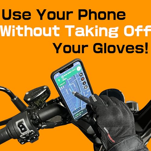 Motorcycle Stylus Pen, Magnetic Stylus for Phone, Touchscreen Stylus, Glove-Friendly Pen, Helmet Plate, Anti-Drop Strap, Tank Protection Film, 5 Colors - color: black