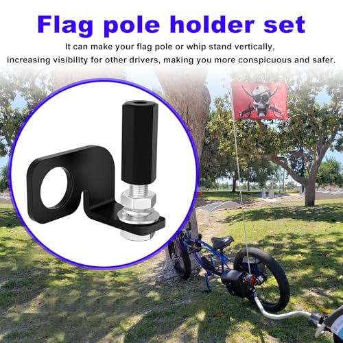 Flag Pole Mount - Dirt Bike Flag Pole Holder for Motorcycle Flag Holder 1/4" Rear Axle Whip Mounts 22.5mm Diameters Dirtbike Flag Mount Kit - 2 Pack