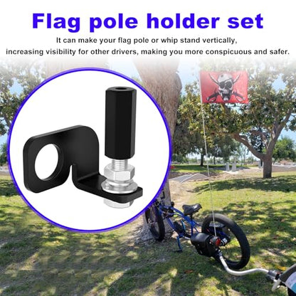 Flag Pole Mount - Dirt Bike Flag Pole Holder for Motorcycle Flag Holder 1/4" Rear Axle Whip Mounts 22.5mm Diameters Dirtbike Flag Mount Kit - 2 Pack