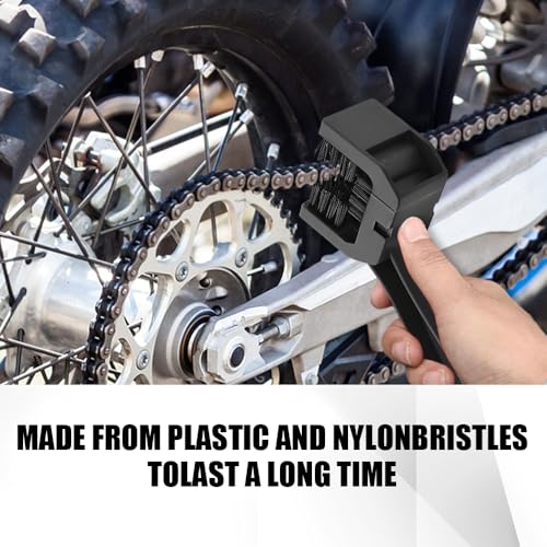 1PCS Bike or Motorcycle Chain Washer, Bicycle Cleaning Chain Double-Ended Brush, Black Durable Motor Chain Gears Cleaning Square Head Brushes, Universal Cleaning Tool (Black/1PCS) - color: Black/1PCS