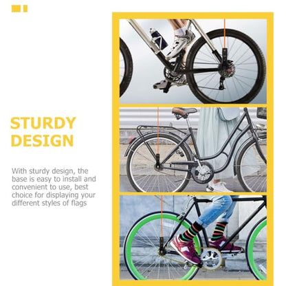 BESPORTBLE Bike Safety Flag Holder: 5Pcs Iron Bicycle Safety Flag Pole Mount Brackets for Motorcycle Dirt Bike Accessories, Black