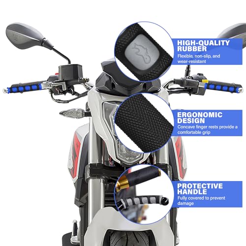 2Pcs Universal Motorcycle Brake Lever Cover Handle Silicone Sleeve Motorbike Bicycle Handles Grips Protection Accessories - color: blue