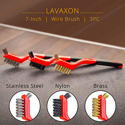 Wire Brush Steel Rust Removal - color: Red