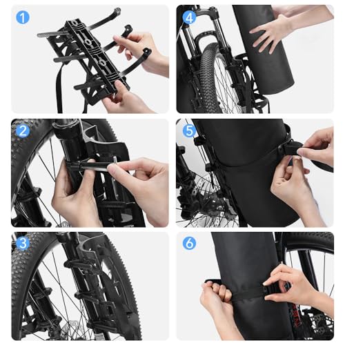 2Packs Bike Fork Bags Waterproof Roll Top Design 5L/7L Bicycle Dry Bag Fork Sacks Cycling Pack Bike Pannier for Moutain Bikes Road Bikes Electric Scooters - color: 5L