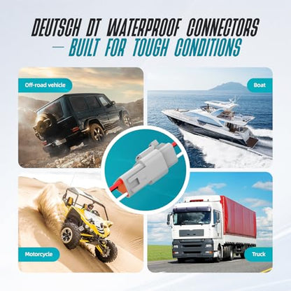 3 Pin DT Connector Kit Gray Waterproof Deutsch Automotive Connectors Kit with Solid Terminals and Sealing Plugs for Car Truck Motorcycle Marine Wiring 14–20 AWG，3 Sets - size: 3 Pin 3 Sets