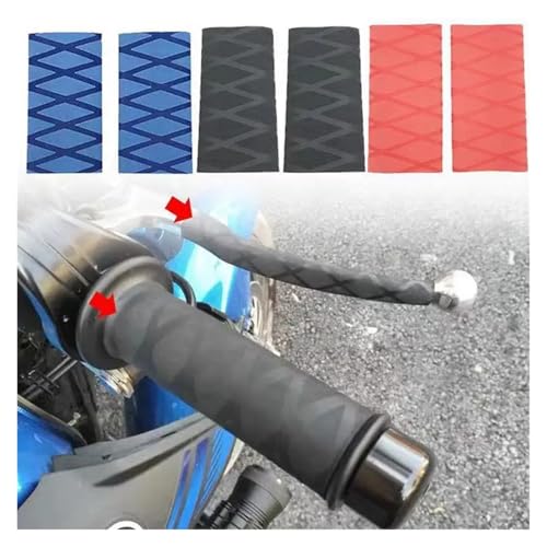 Universal Motorcycle Heat Shrink Sleeve Handlebar Covers Rubber Shrinkable Handlebar Grip Glove Non Slip Waterproof Handlebars Grips - color: Black handle