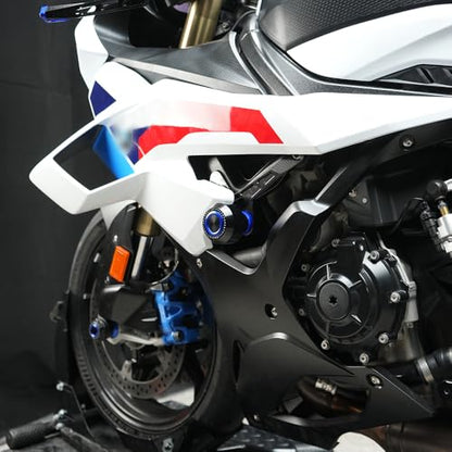 Motorcycle Frame Sliders Falling Protection CNC Compatible with S1000RR 2025 2024 2023 Crash Protector Pad Engine Fairing Guards S 1000 RR S1KRR S1000 RR S 1000RR S1000RR Accessories (Black) - color: black