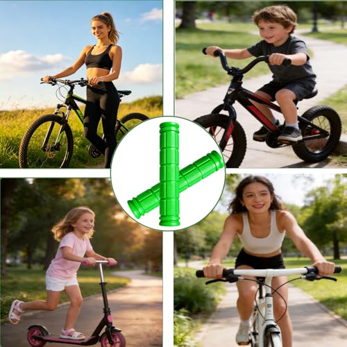2 Pairs Bike Handlebar Grips for Bikes - color: Green
