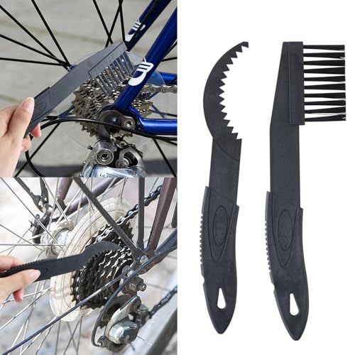 JONMON Bike Cleaning Tools 6 Pieces Set - Bicycle Cleaner Include Chain Scrubber and Cleaning Brush for Drivetrain, Gear, Cassette and Sprockets, Suitable for Mountain/MT/Road/BMX Bike