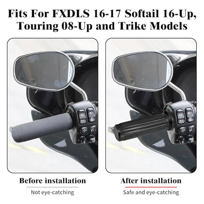 1" Electronic Throttle Defiance Handlebar Grips 25mm Hand Grips Fit for Harley Touring Street Glide Road King Road Glide Electra Glide - color: #1 Black