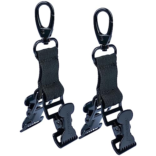 KUNN Firefighter Glove Strap Safety Glove Holder Clips for Work with Alligator Clip - color: Blk-2pcs