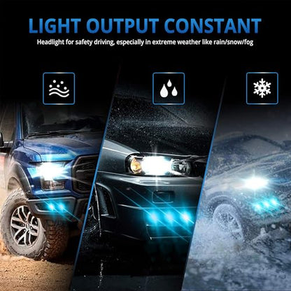 4Pcs 23mm DC 12V Black shell Eagle Eye Cob LED Car Fog DRL Daytime Running Light Backup Reverse Tail Rock Lights Headlights Signal Lamp Small bulb use for car and motorcycle (Ice blue) - color: Ice blue