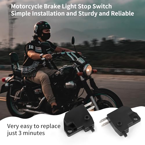 Motorcycle Brake Light Switch 1 Pair (Left and Right),Universal Brake Light Switch Sturdy Plastic for 50cc-250cc ATV, Dirt Bike, Scooter, Moped,Compatible with Honda, Kawasaki, Suzuki, Yamaha