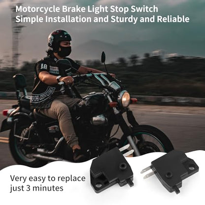 Motorcycle Brake Light Switch 1 Pair (Left and Right),Universal Brake Light Switch Sturdy Plastic for 50cc-250cc ATV, Dirt Bike, Scooter, Moped,Compatible with Honda, Kawasaki, Suzuki, Yamaha