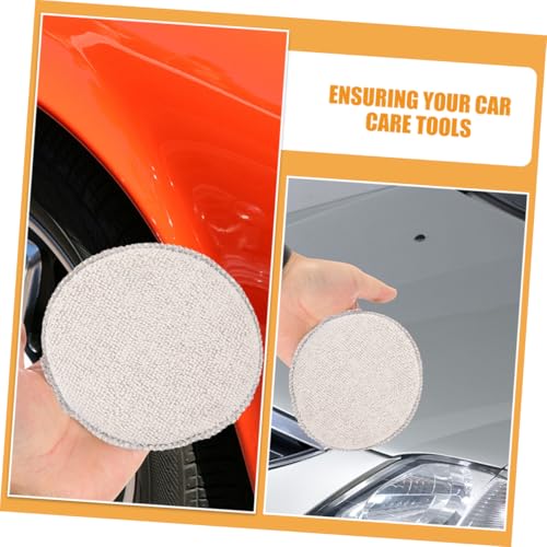 4pcs Car Wax Applicator Pads Round Microfiber Cleaning Buffing Sponges for Polishing Vehicles Lightweight Versatile Scratch Maintenance for Cars Motorcycles and