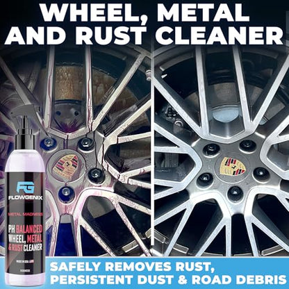 Grand Slam 5-Pack - Waterless Car Wash Detailing Spray, Tire Shine Gel, Scratch Remover, Wheel Metal Rust Cleaner, Interior Cleaner & Protector, 2 Microfiber Towels - color: Grand Slam 5-Pack
