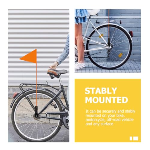 BESPORTBLE Bike Safety Flag Holder: 5Pcs Iron Bicycle Safety Flag Pole Mount Brackets for Motorcycle Dirt Bike Accessories, Black