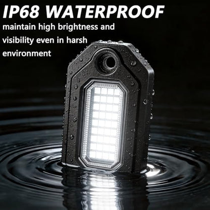 20 Pods Aluminium Pure White LED Rock Lights, 6500K Super Bright Neon Underglow Lights, IP68 Waterproof for Trucks SUV UTV ATV RZR Car Boats Motorcycle with 15ft Extension Wire - size: 20 Pods