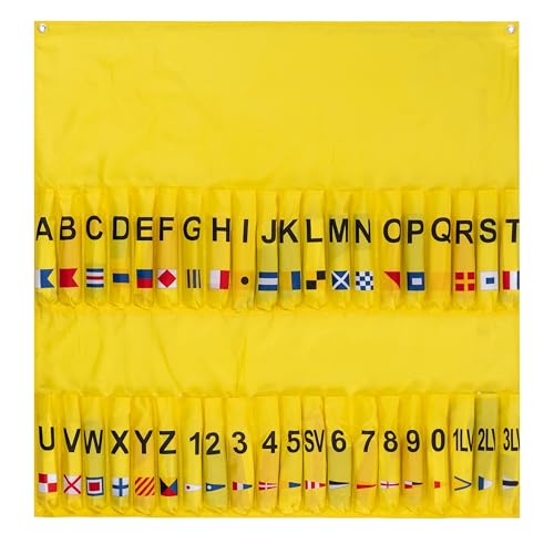 SYII International Code Signal Flag Set, Nautical Flags 12x18 Inch, Maritime Signal Flag, Fade Resistant, 40 Different Decorative Flags, Themed Decoration Banners for Home, Boat, Ship, Vessel - color: 12x18 International Code Signal Flag Set