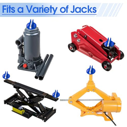 DEDC Universal Aluminum Grooved Magnetic Jack Pad Blue 1 Pc, Jacking Puck Pinch Weld Frame Rail Adapter, Jack Accessories for Mechanics - size: Blue 1 Pc