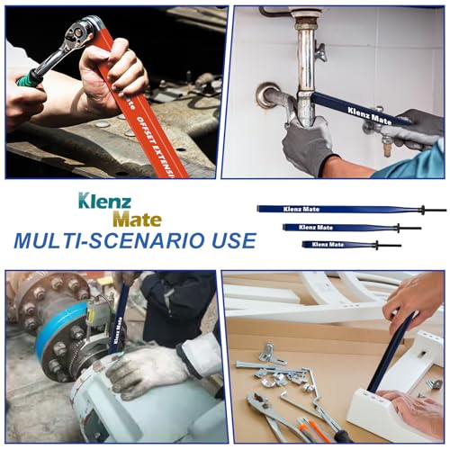 2026 Upgrade Extension Clamps Tool, ,Adjustable Jaws, Holds Nuts/Bolts/Hose/Compresses Gas Lines Clamps Tight Tool, Versatile Vise Grip for Narrow Space, 3 Different Lengths Extension Clamp Tools - color: Blue